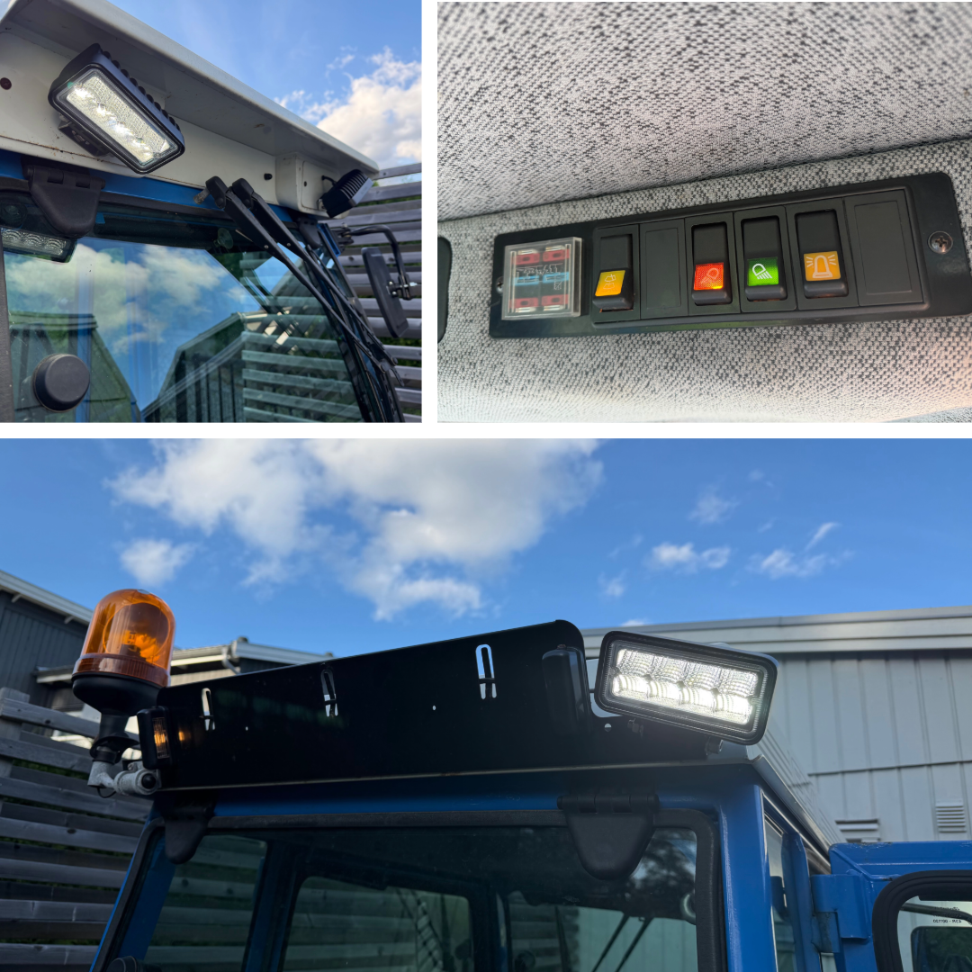Traktor med belysning